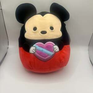 Squishmallows Disney Valentine's Day 2024 Mickey Mouse 8” Plush Holding Heart NW